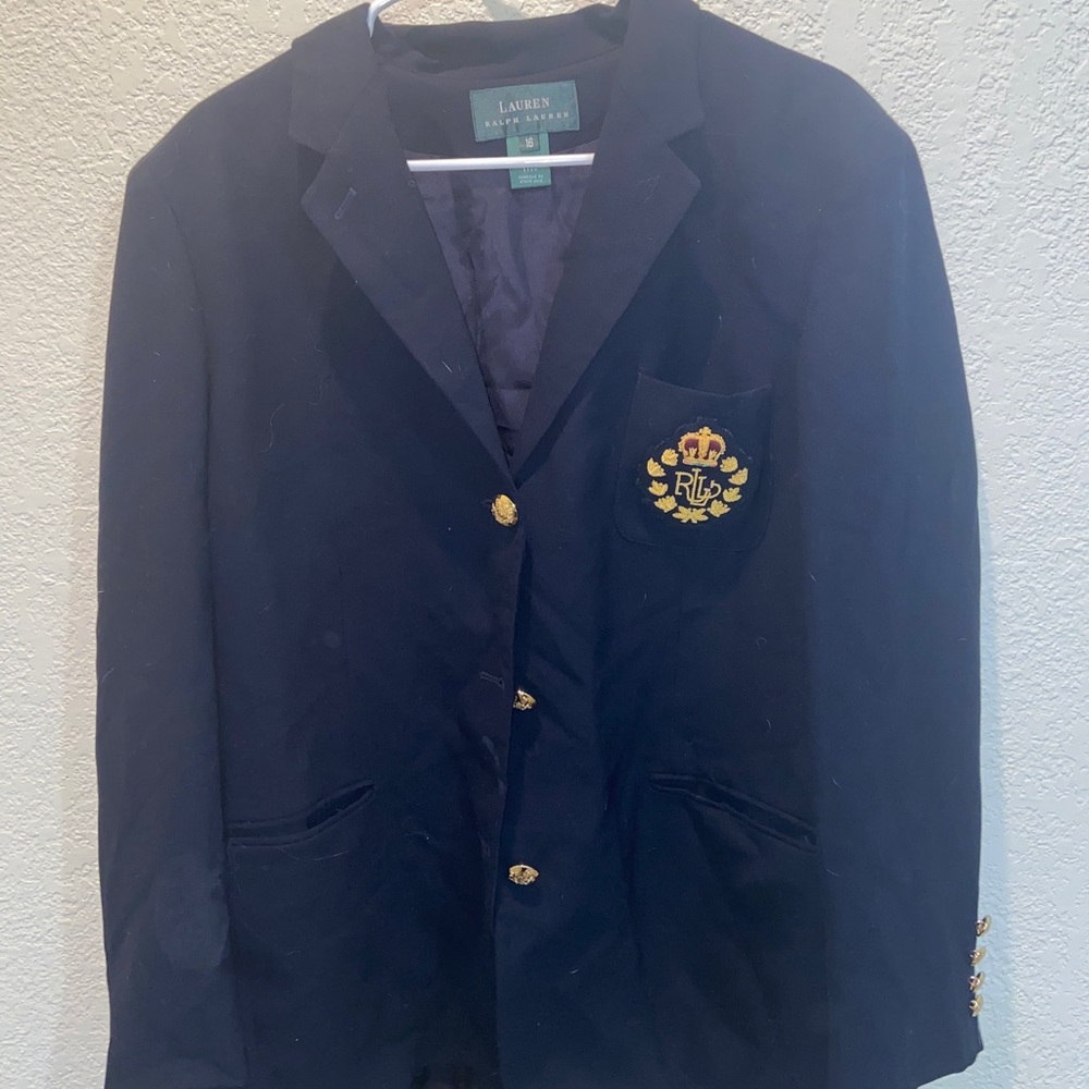 VINTAGE RALPH LAUREN BLAZER WITH CROWN CREST